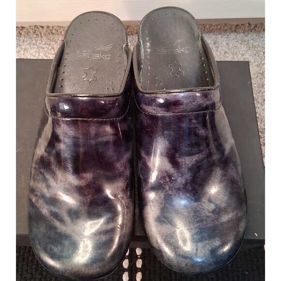 Dansko Marbled Patent Clog Nursing Comfort Shoe Womens Size 37 US 6.5-7 - Picture 3 of 13